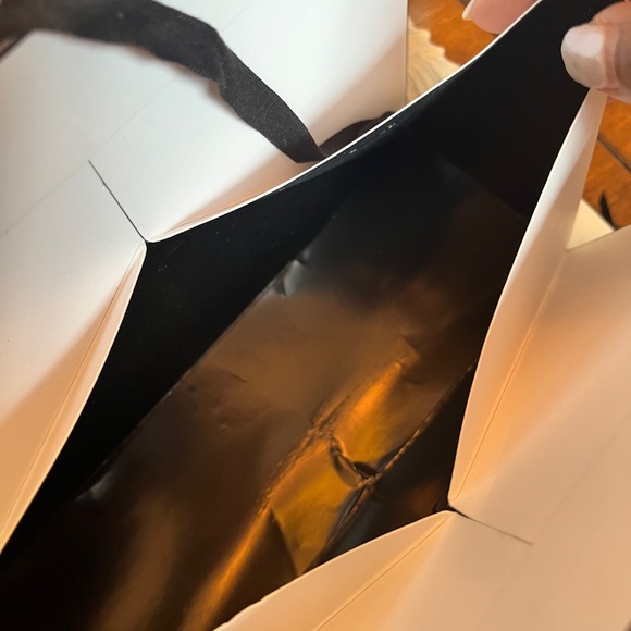 CHANEL Classic White and Black Gift Bag w/Red Camellia Flower -Ideal for Display - Picture 9 of 9